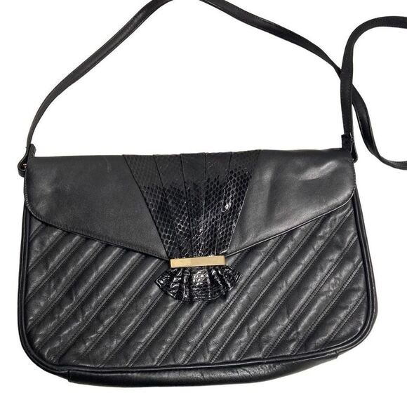 PANTERA Women’s Crossbody Handbag Purse Tote Quilted Black 8X2X12.5 - Picture 1 of 10